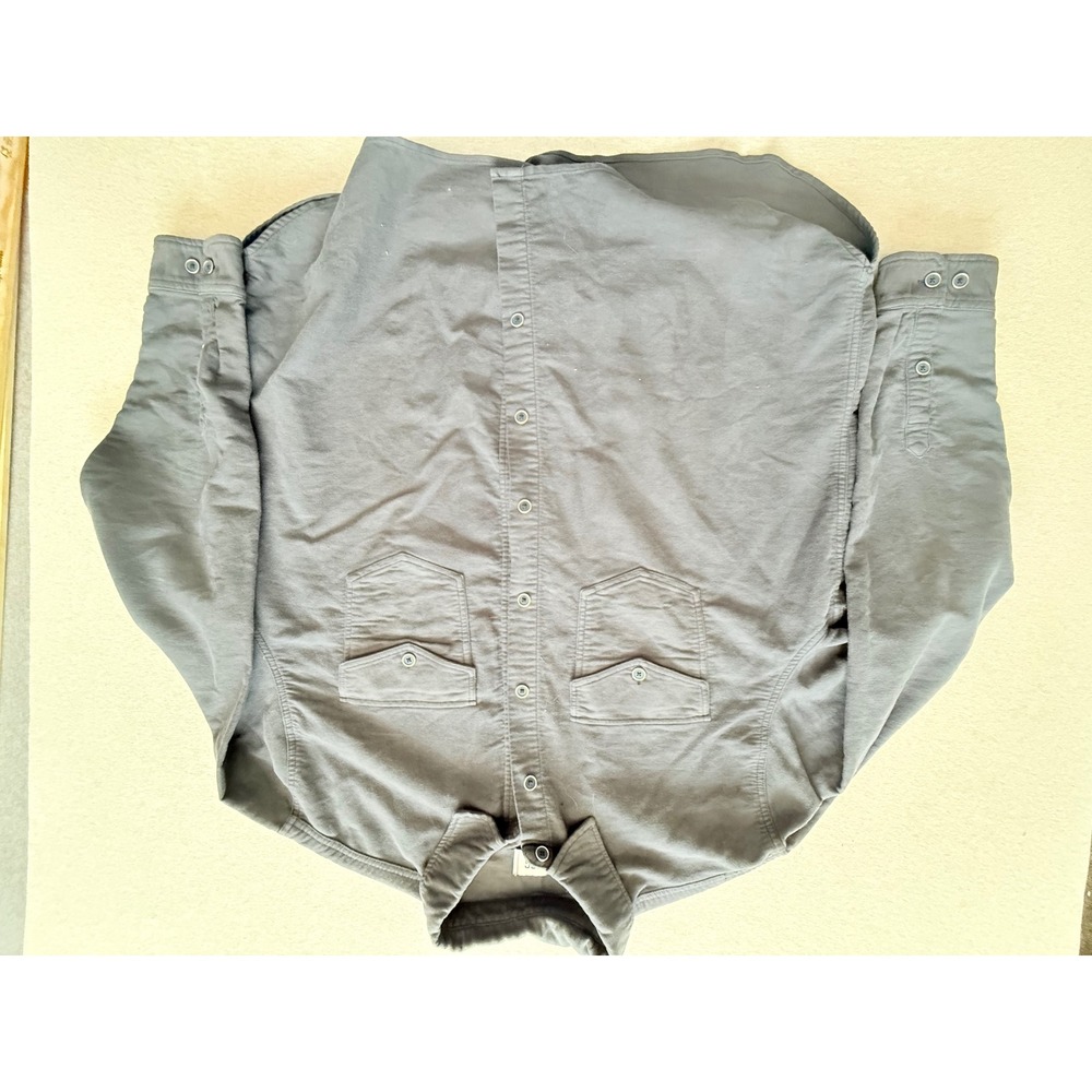 Urban Outfitters BDG Mens XL Gray Cotton Button Down Utility Shirt Long Sleeve